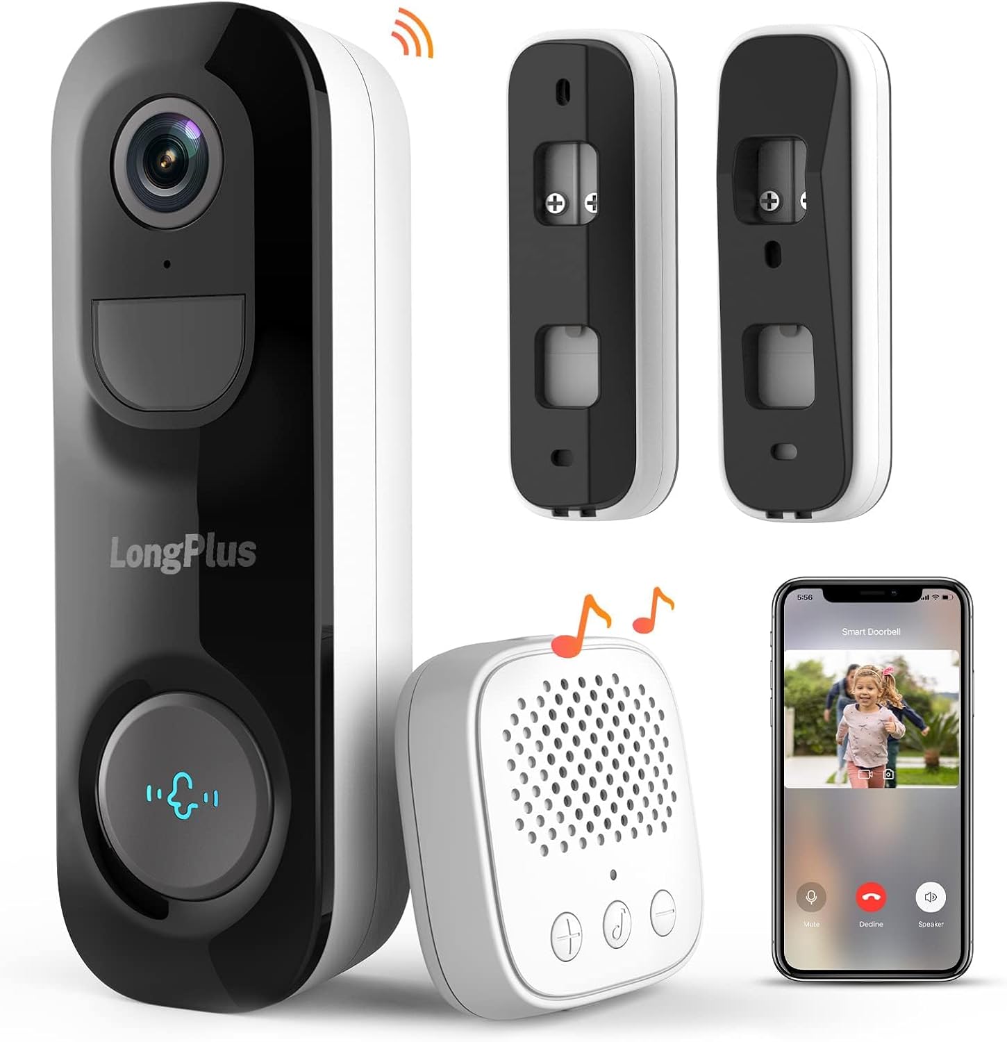 2K Wireless Doorbell Camera - Alexa Compatible