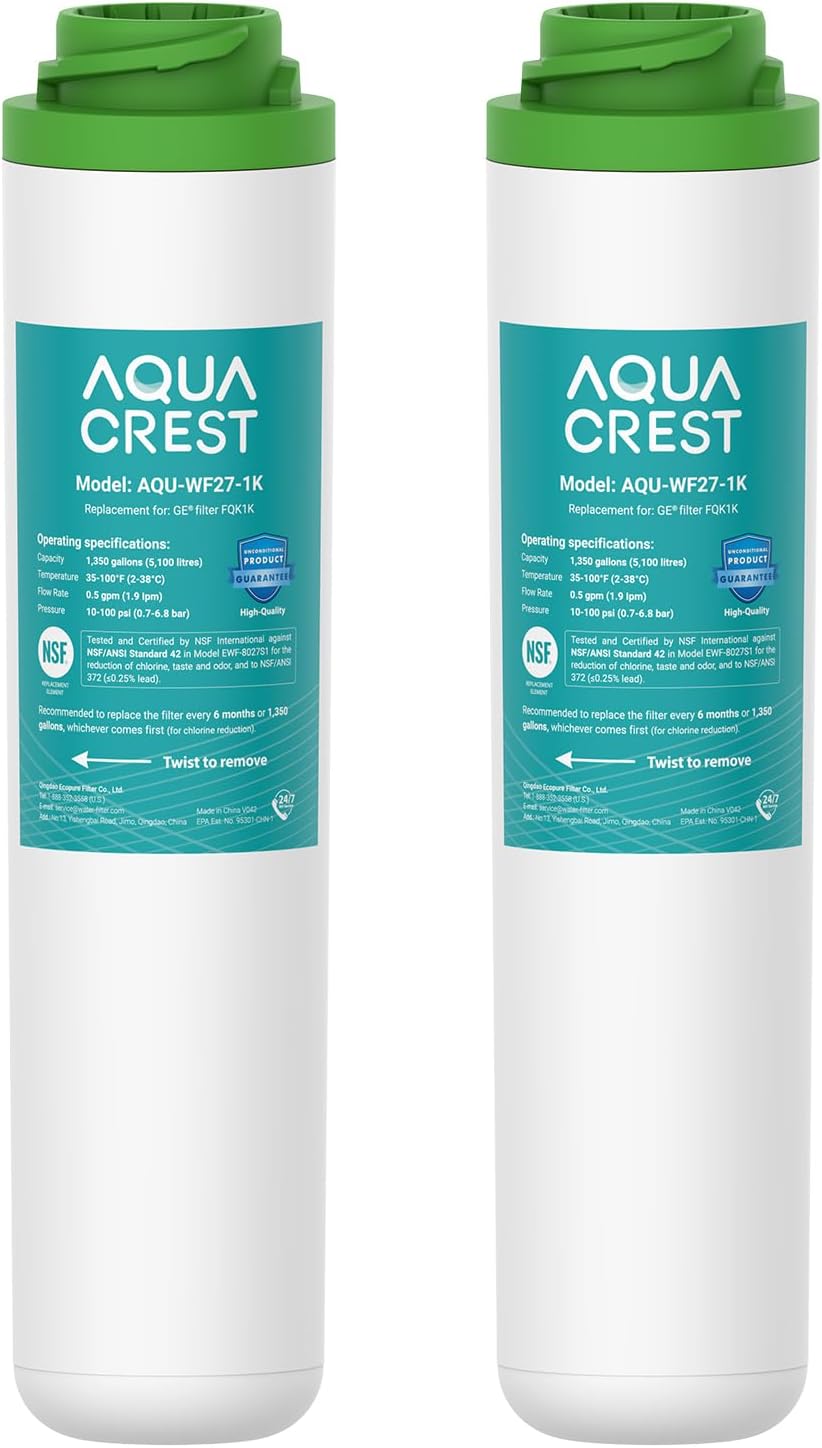 AQUA CREST FQK1K Under Sink Water Filter for Pure Drinking