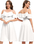Off The Shoulder Cocktail Dress Midi A-line - Timeless Fit