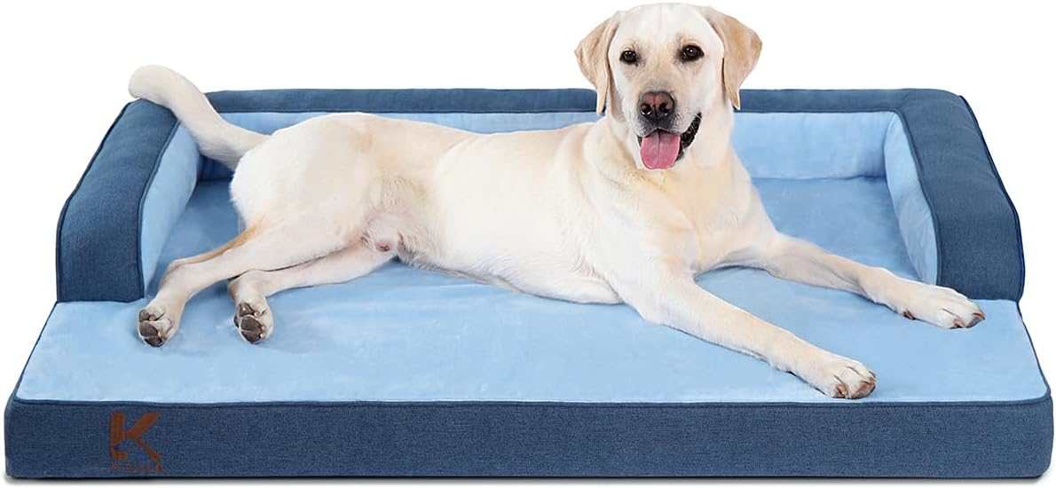 Orthopedic Dog Bed with Removable Cover for Large Dogs