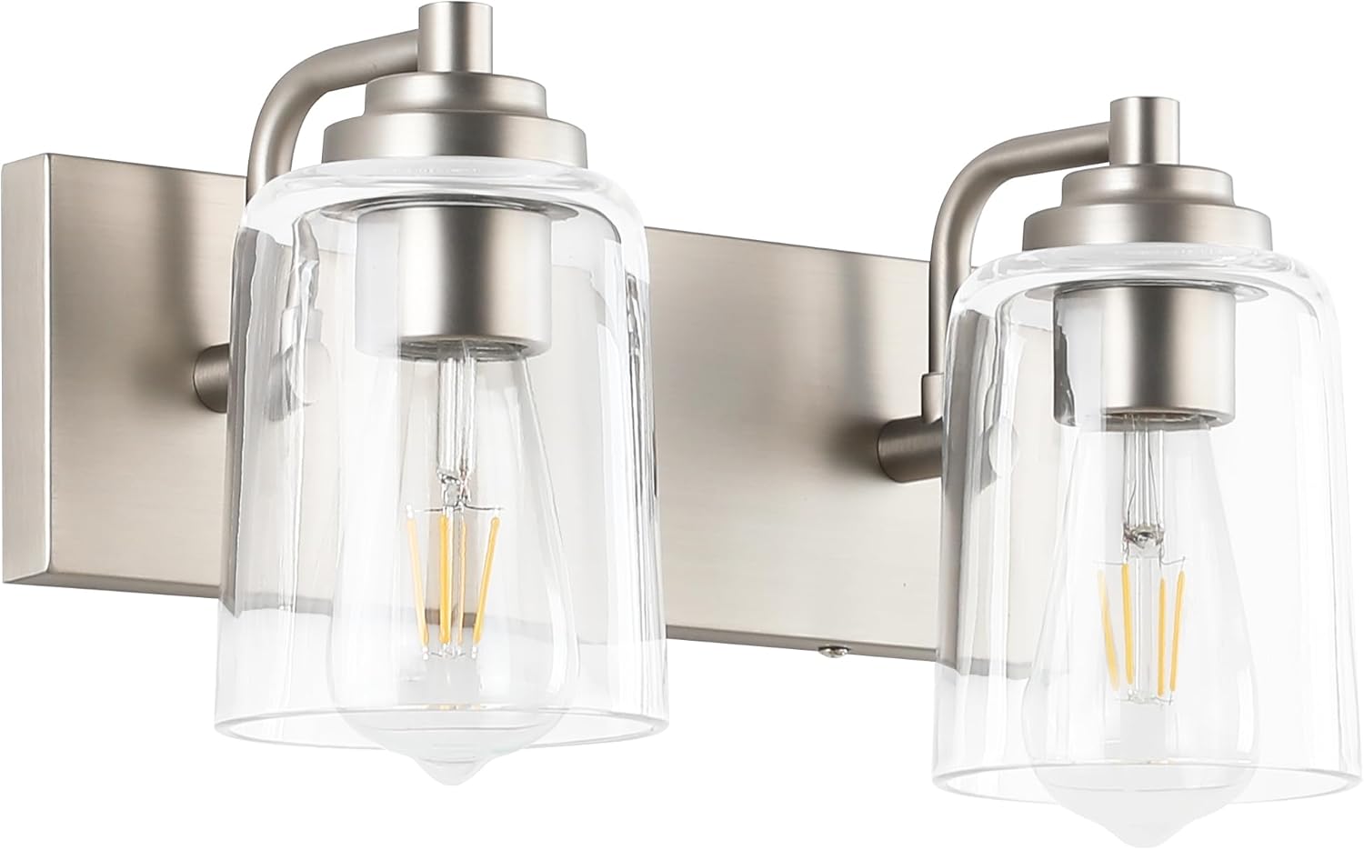 Brushed Nickel Bathroom Light Fixture for Modern Vanity Lighting