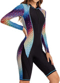 Women Rash Guard Long Sleeve One Piece Swimsuit - UPF 50 Sun