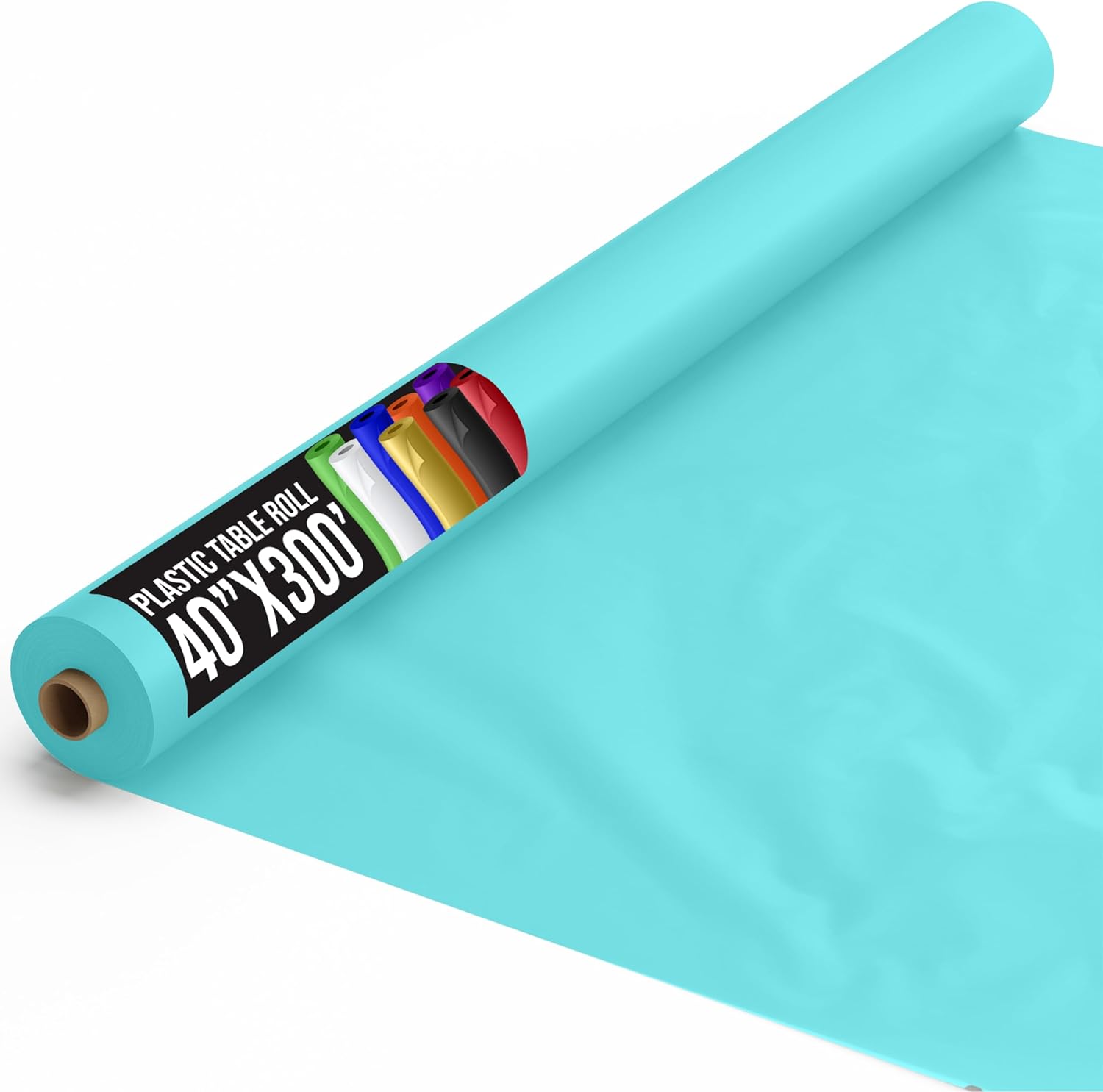 Premium Aqua Plastic Table Cover Roll for All Occasions