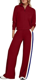 WIHOLL Women 2 Piece Outfits Wide Leg Sweatpants Set - Travel Ready