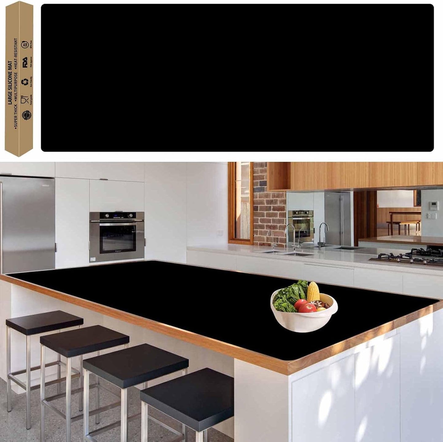 Large Silicone Mat for Kitchen Counter - Heat Resistant & Non-Slip
