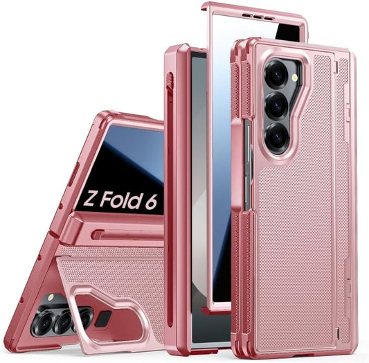 Galaxy Z Fold 6 Case with S Pen Holder & Kickstand Features