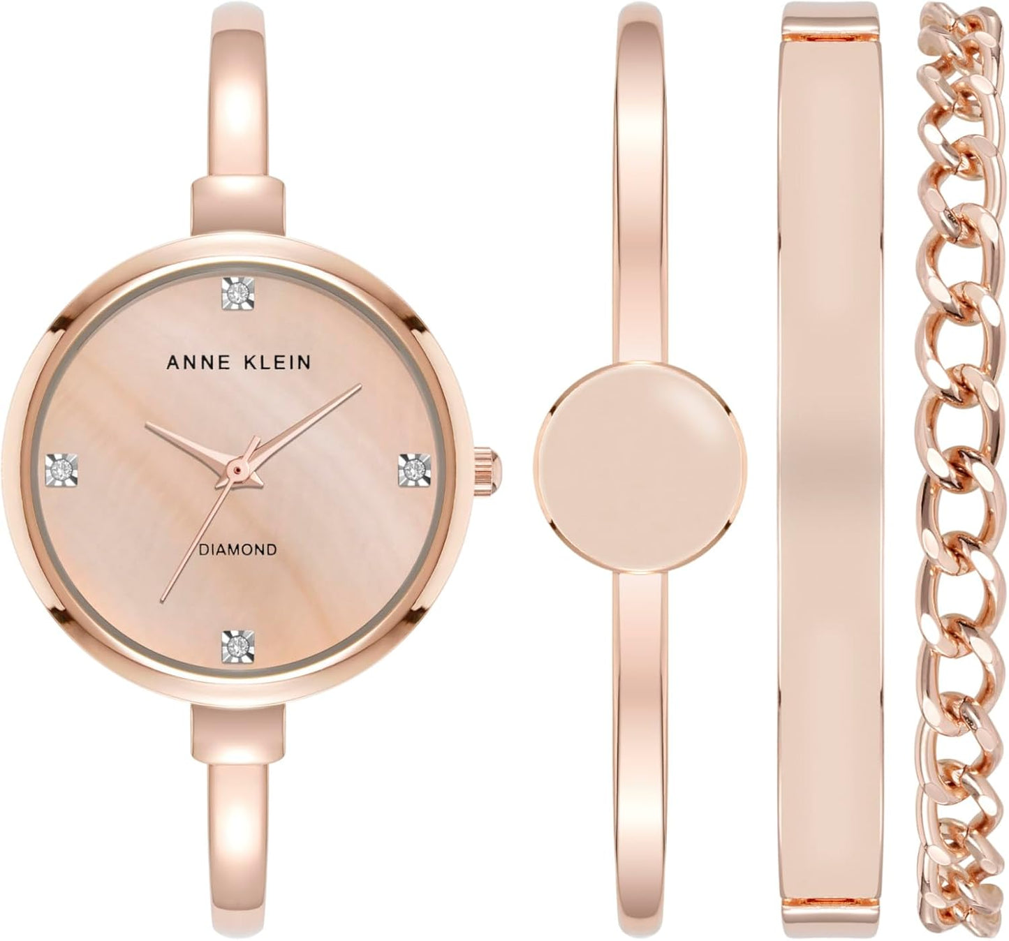 Anne Klein Women's Bangle Watch and Bracelet Set for Elegance