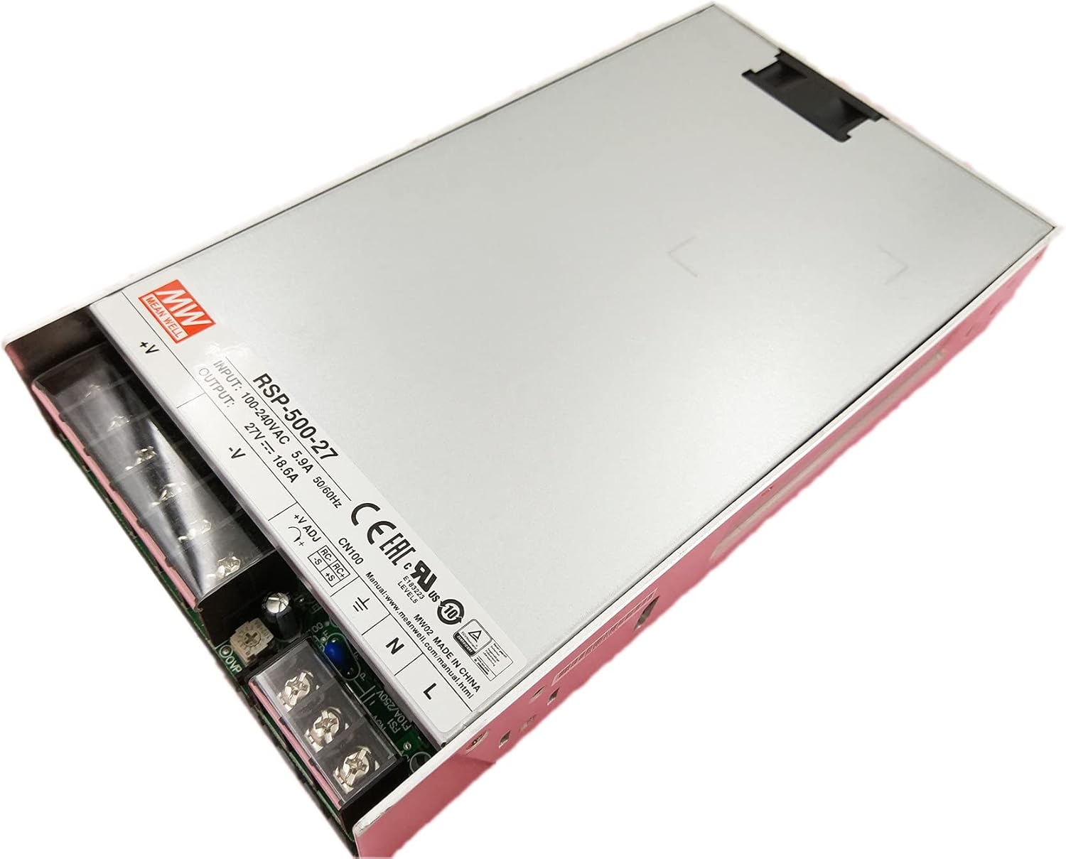 Meanwell RSP-500-27 Power Supply - 502.2W 27V 18.6A Low Profile