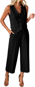 luvamia Pant Suits for Women Dressy Casual 2 Piece Sets - Work