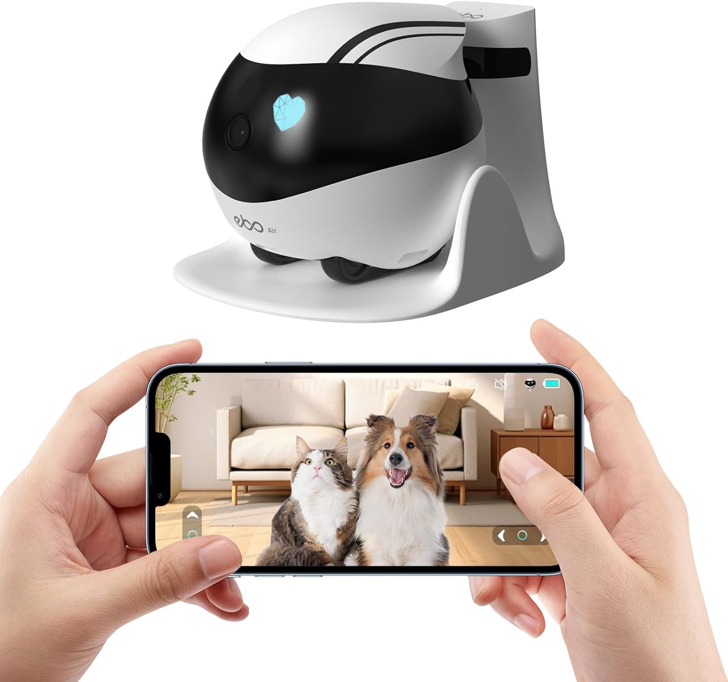 Rocon Ebo AIR Pet Robot Camera: Secure, Remote Control