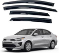Black Outside Mount Window Rain Guards Compatible with 2018-2023 Kia