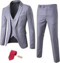 MYS 3 Piece Slim Fit Men's Suit Set Natural White - One Button
