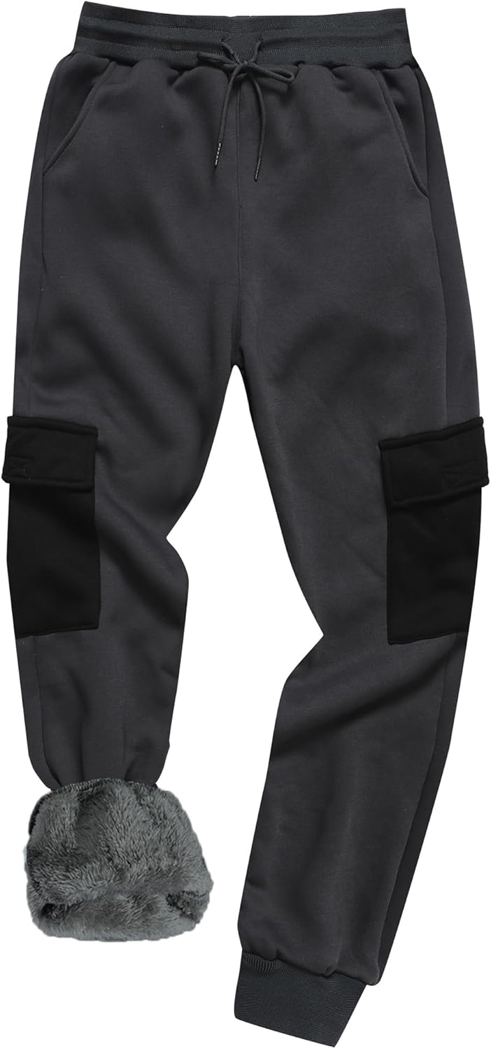 Men's Winter Thermal Fleece Sweatpants for Cozy Warmth