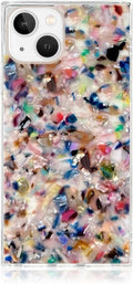 Rainbow Confetti Tortoise Shell Square Case for iPhone 14 - Slim 12ft