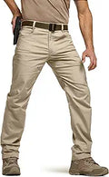 CQR Men's Flex Stretch Tactical Pants - Durable Water-Resistant Fit