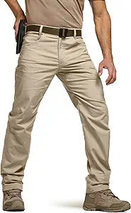CQR Men's Flex Stretch Tactical Pants for Outdoor Activities