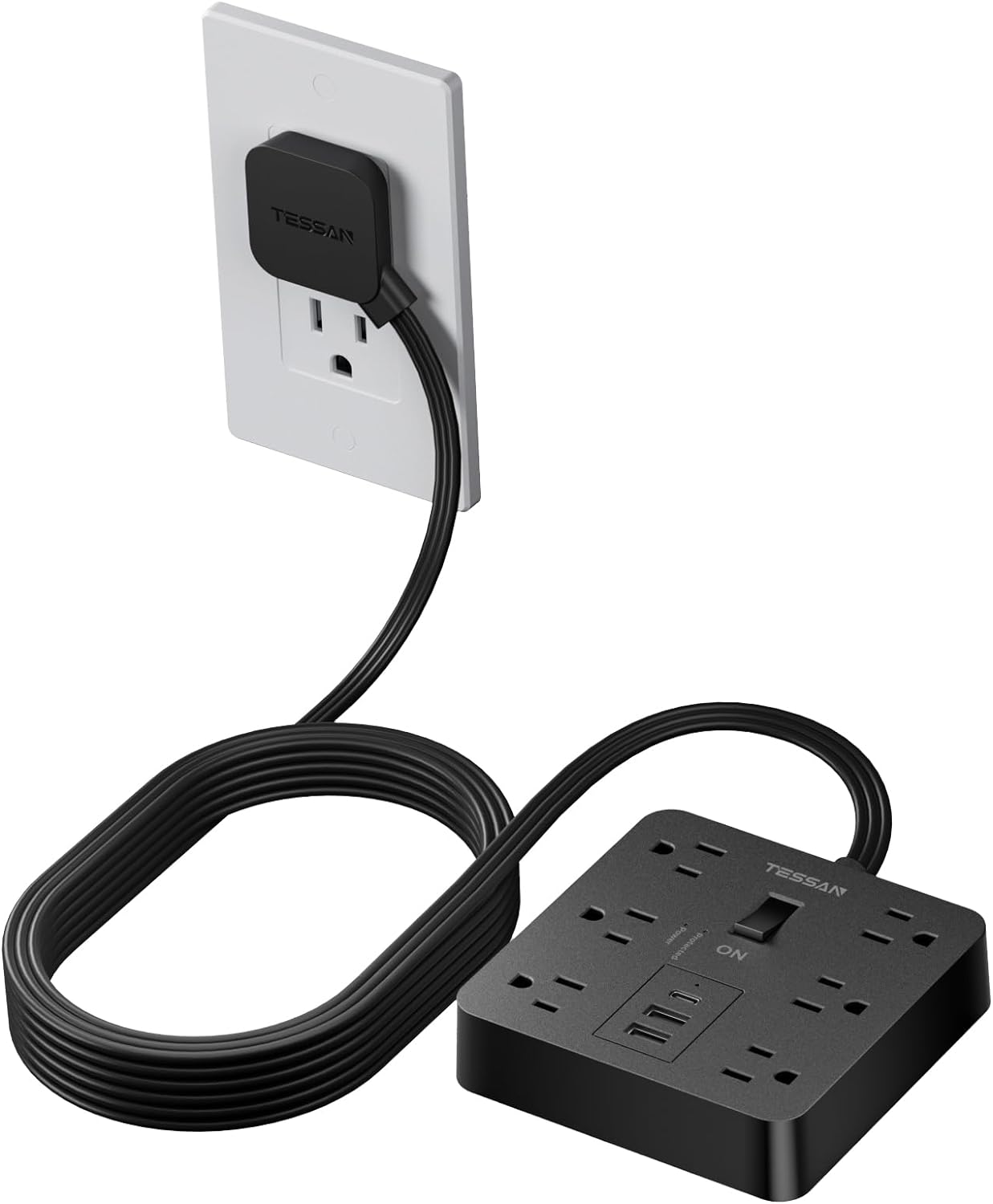 TESSAN Surge Protector Power Strip - 6 Outlets + 3 USB | Ultimate Charging Station