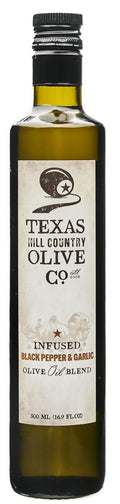 Black Pepper Garlic Infused Olive Oil for Gourmet Cooking