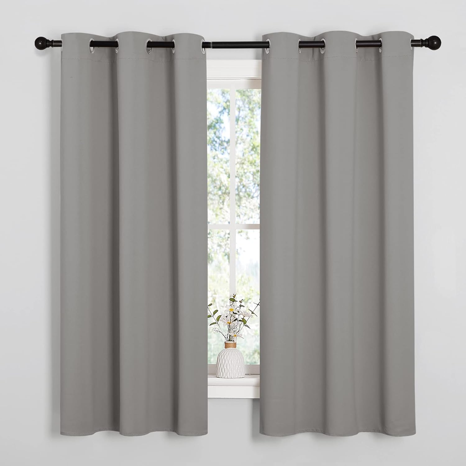 NICETOWN Blackout Curtains 63 inches Long for Office Use