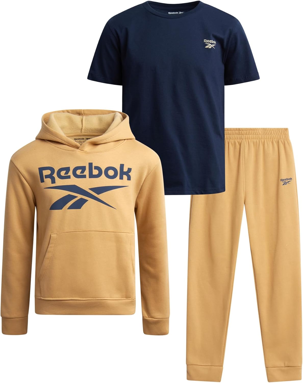 Reebok Boys Sweatsuit Set - 3 Piece Athletic Outfit for Kids