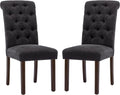 COLAMY Button Tufted Dining Chairs Set of 2 - Elegant Upholstered