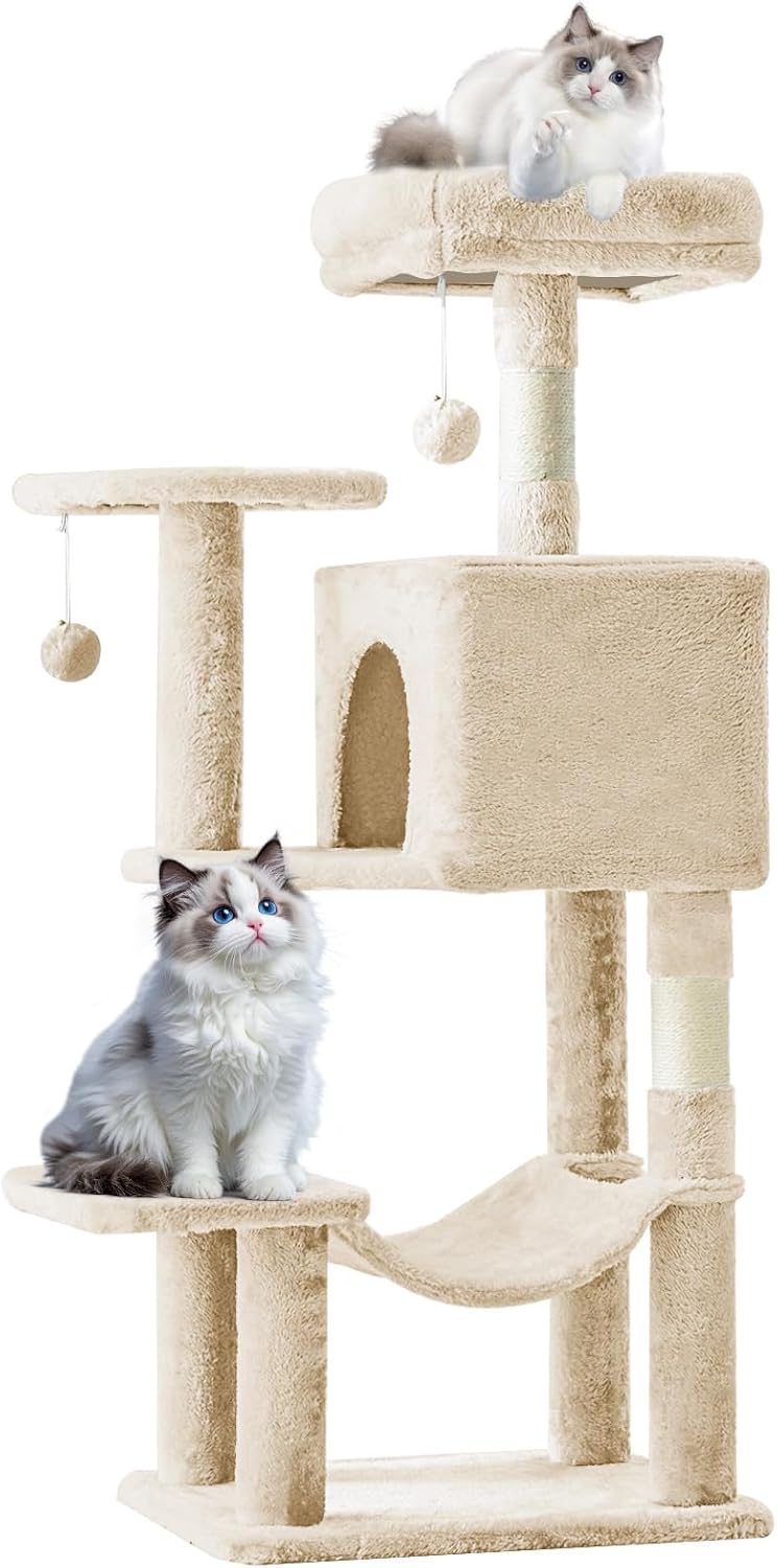 Multi-Level Cat Tree Tower for Indoor Cats and Kittens Play