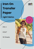 PPD 50 Sheets 8.5x11 Inkjet Iron-on Heat Transfer Paper - Multi-Pack