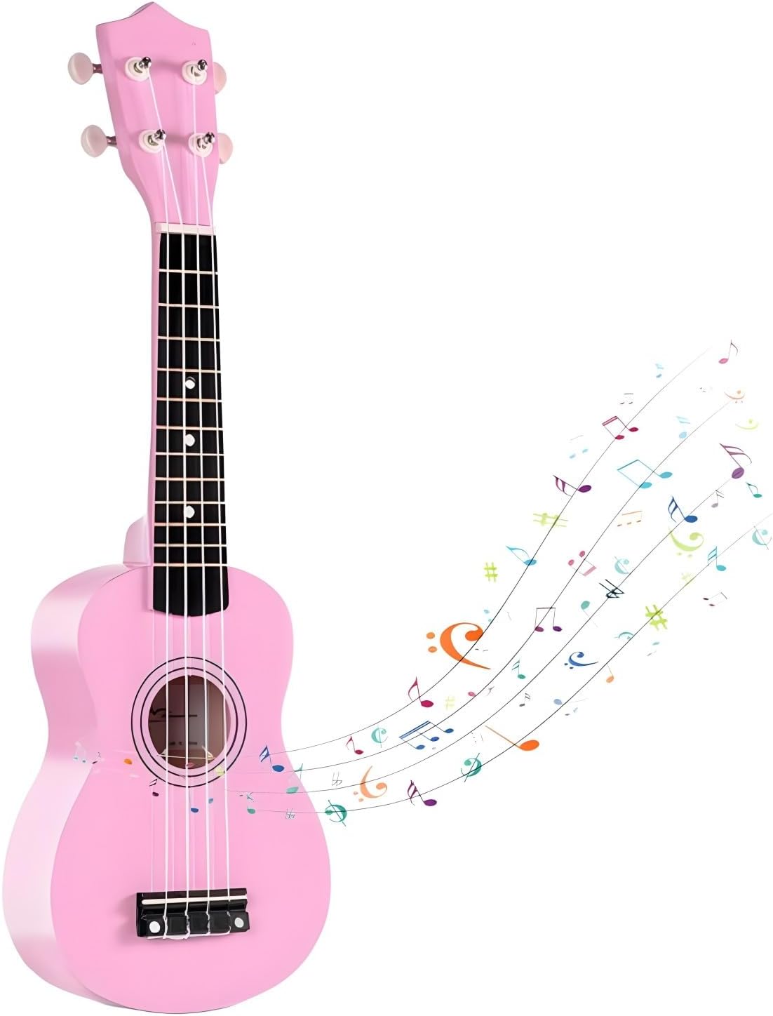Jakeloo 21 Pink Acoustic Guitar: Perfect Gift for Kids 3-9
