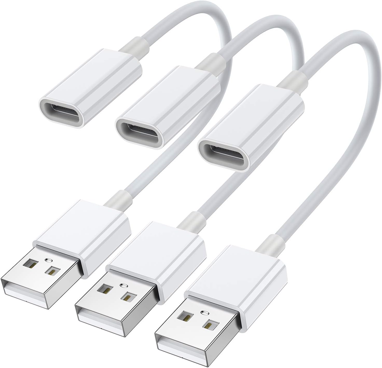 3-Pack USB C Female to USB Male Adapters - Universal Compatibility