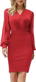GRACE KARIN Women's Pencil Work Dress - Elegant Wrap Bodycon Other