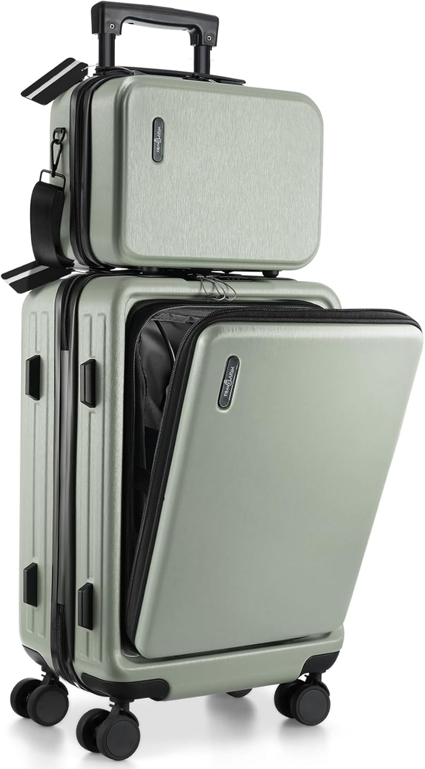 20 Inch Carry On Luggage with Wheels - Durable Hard-shell Suitcase