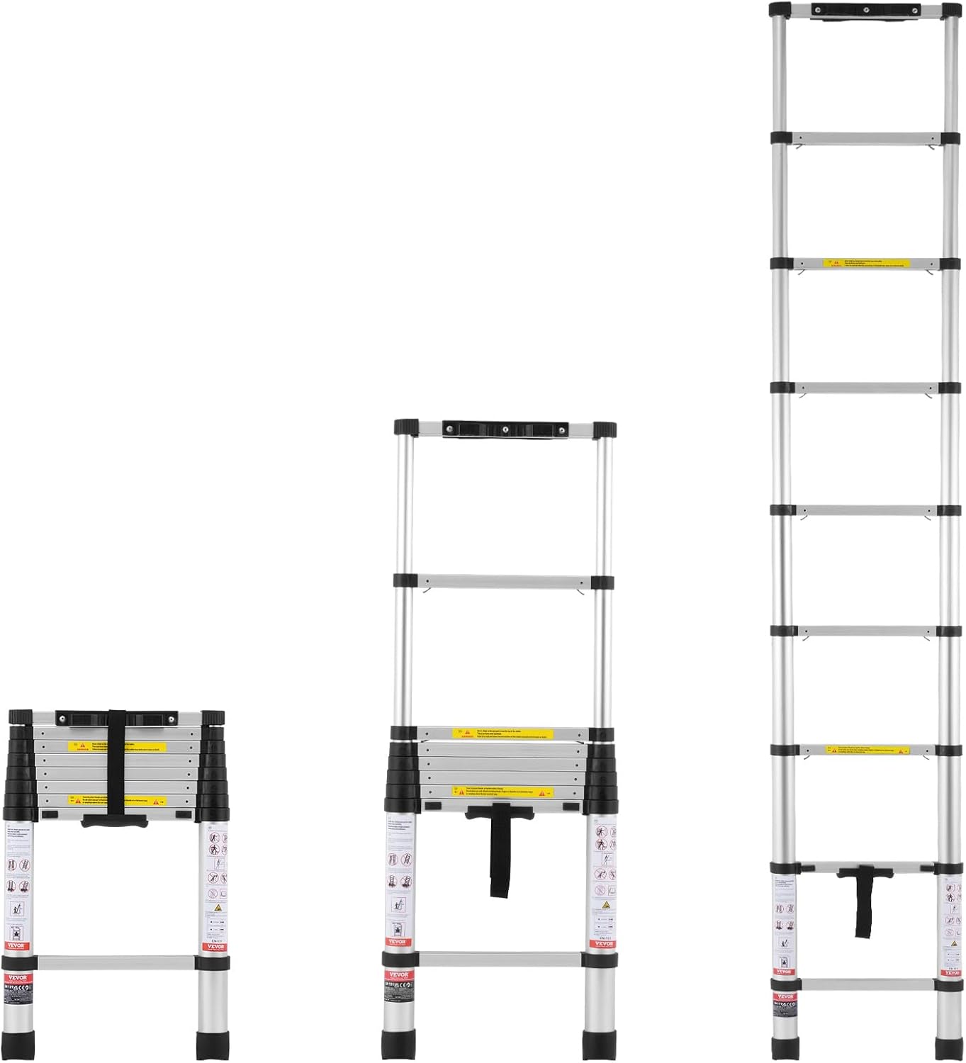 VEVOR Telescoping Ladder 8.5FT Lightweight Extension Ladder