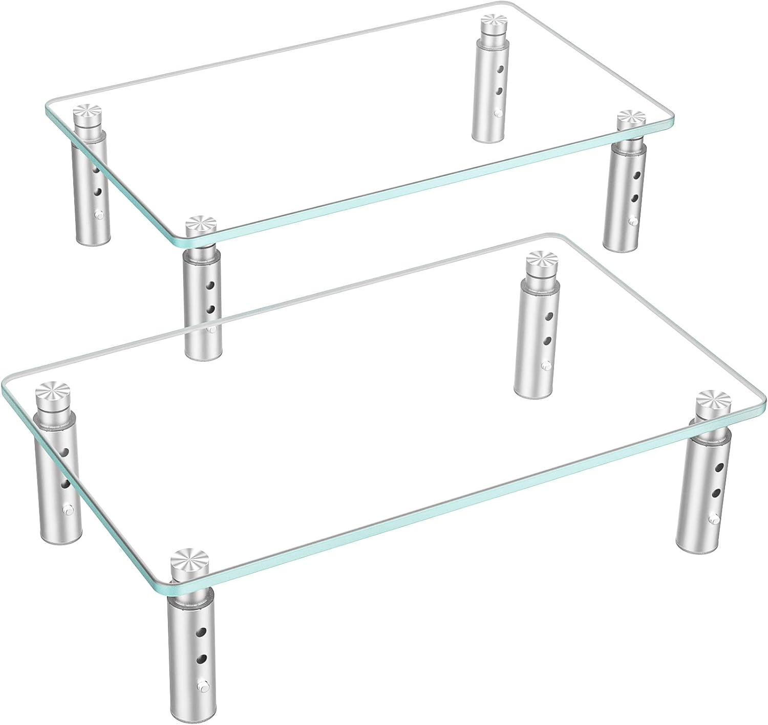 Hemudu 2 Pack Monitor Stand with Adjustable Height for Comfort