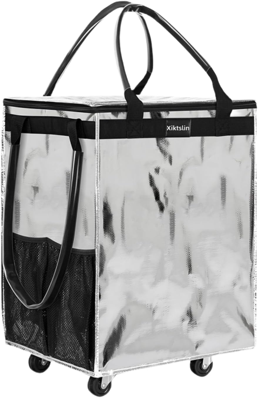 Reusable Grocery Bag on Wheels for Easy Shopping and Travel