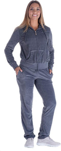 Facitisu Tracksuit for Women Set 2 Piece Velour Jogging Outfit - Cozy