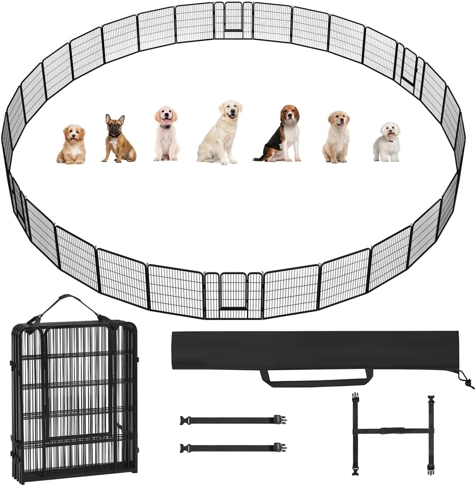 Yaheetech 32 Panels Outdoor Dog Playpen for Pets Exercise