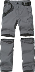 JOMLUN Boys Scout Convertible Hiking Pants - Quick Dry Zip Off