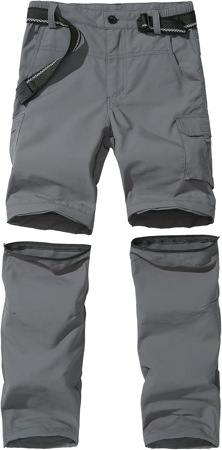 JOMLUN Boys Scout Pants Convertible Quick Dry Outdoor Trousers