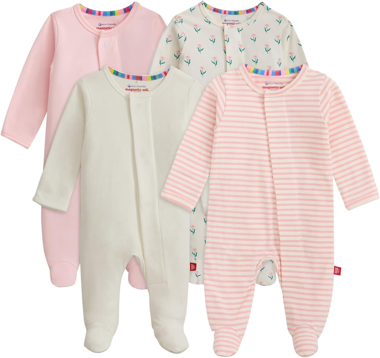Magnetic Me Cloudstretch 4-Pack Bundle for Baby Footie Pajamas