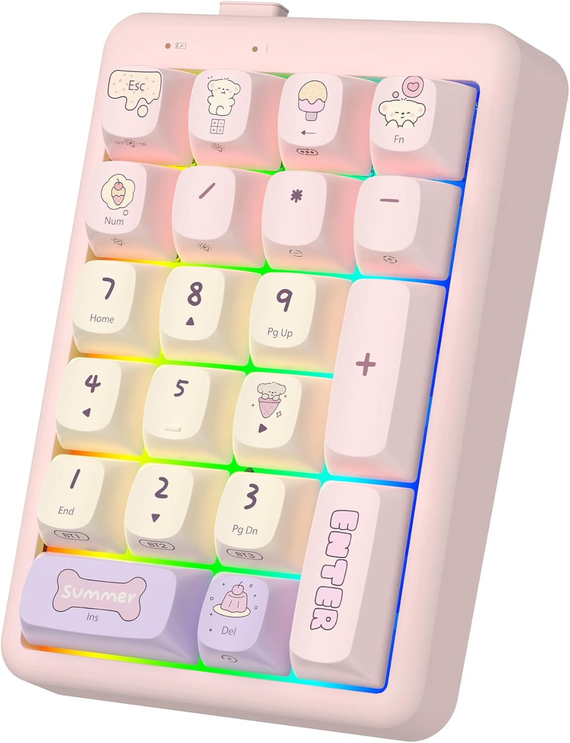 21 Keys Hot Swappable Numpad with RGB and Bluetooth Connectivity