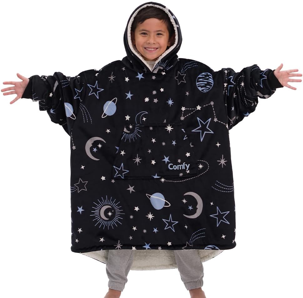 The Comfy Original Jr for Kids - Cozy Wearable Blanket with Hood