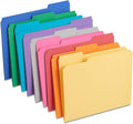 Staples Colored File Folders 3-Tab 100/Box - Durable Color Coding