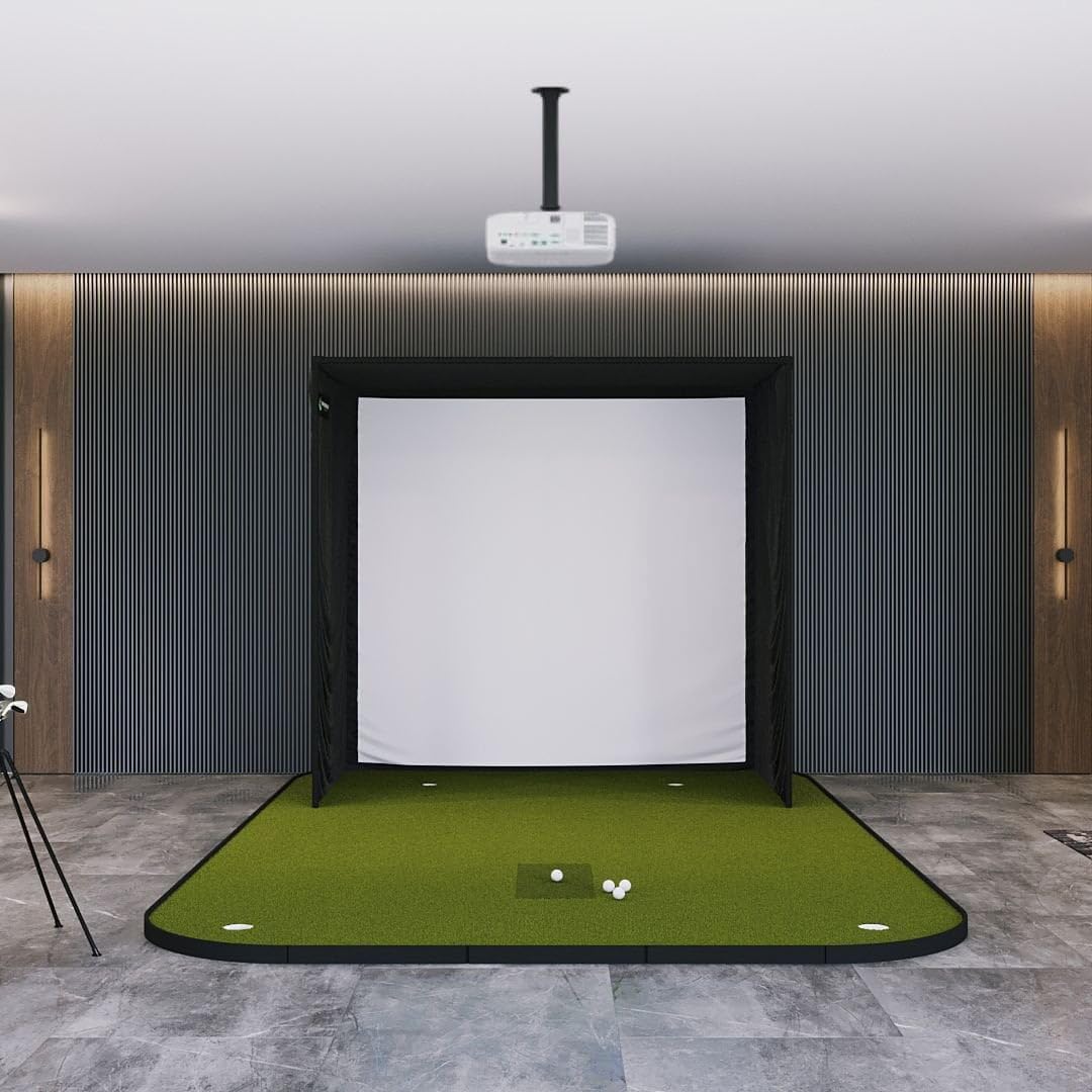 Ultimate Golf Simulator Studio with Fairway Mat