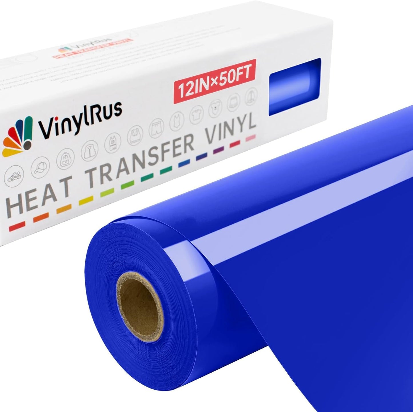 VinylRus Heat Transfer Vinyl Roll - 12 x 50ft Royal Blue