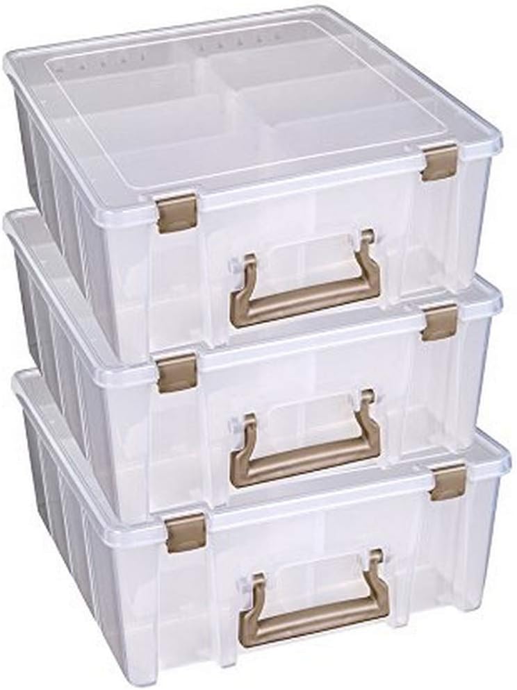 ArtBin Super Satchel Double Deep 3-Pack for Craft Storage