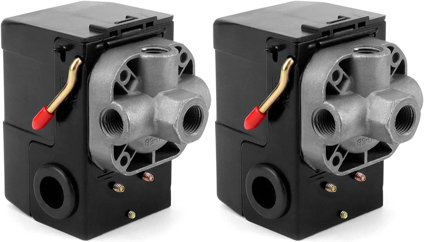 QWORK 2 Pack 1/4 Air Compressor Pressure Switches - Precise Control & Unloader