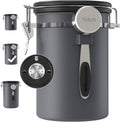 Veken Coffee Canister Airtight Stainless Steel - Keeps Beans Fresh