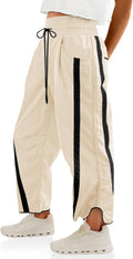 Baggy Wide Leg Sweatpants - Casual Drawstring Track Pants