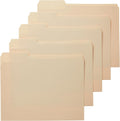 Manila Letter File Folders 1/3-Cut Tabs, Pack of 100 - Assorted Tabs