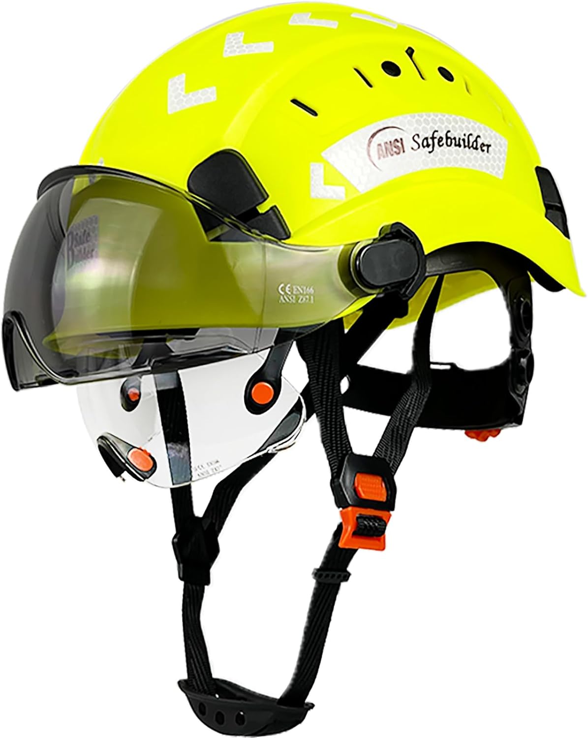 SAFEBUILDER Hard Hat with Built-in Visor for Maximum Safety